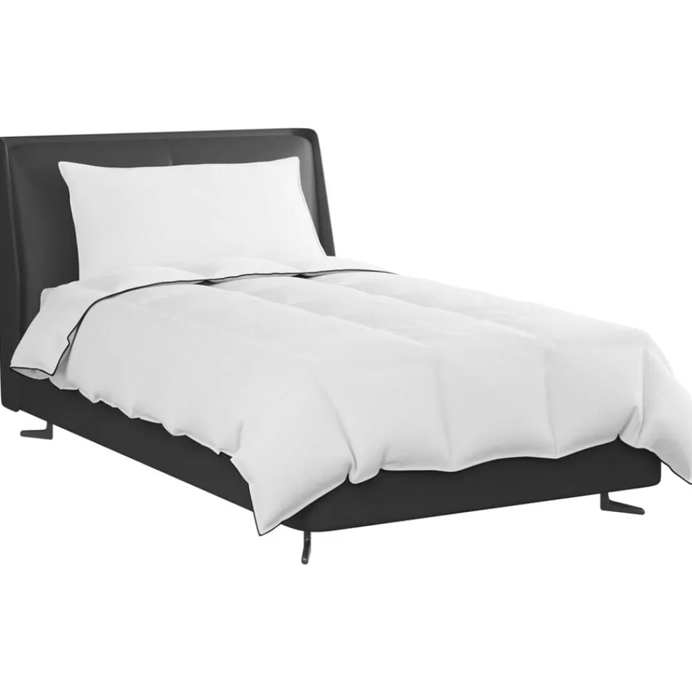 Linge-vidaXL Duvet d'hiver avec oreiller 2 pcs Blanc Plume de canard