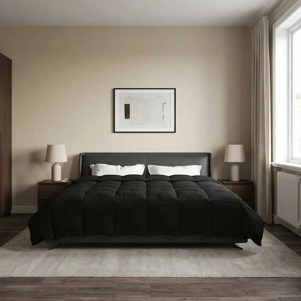 vidaXL Duvet d'hiver Matelassé 200 x 200 cm Microfibre
