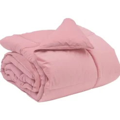 Linge-vidaXL Duvet d'hiver Matelassé 135 x 200 cm Microfibre Rose