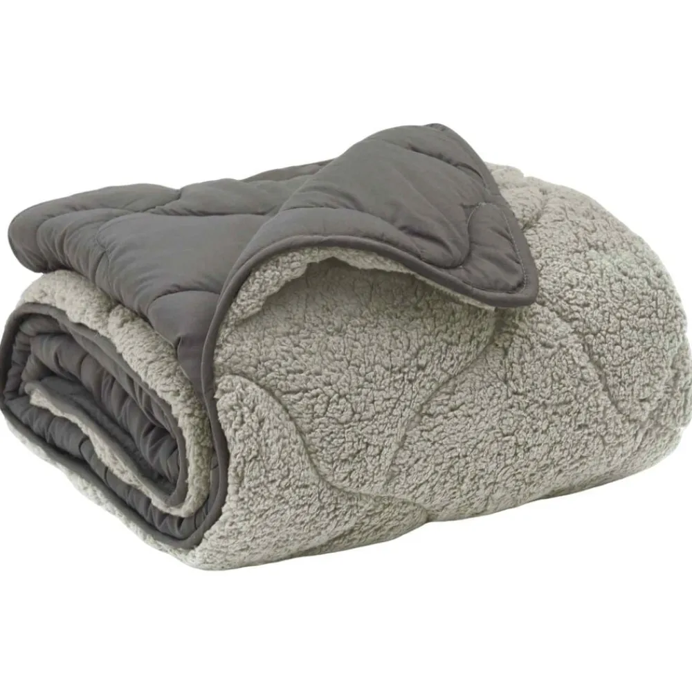Linge-vidaXL Duvet d'hiver Matelassé 135 x 200 cm Gris clair
