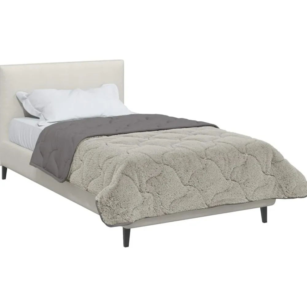 Linge-vidaXL Duvet d'hiver Matelassé 135 x 200 cm Gris clair