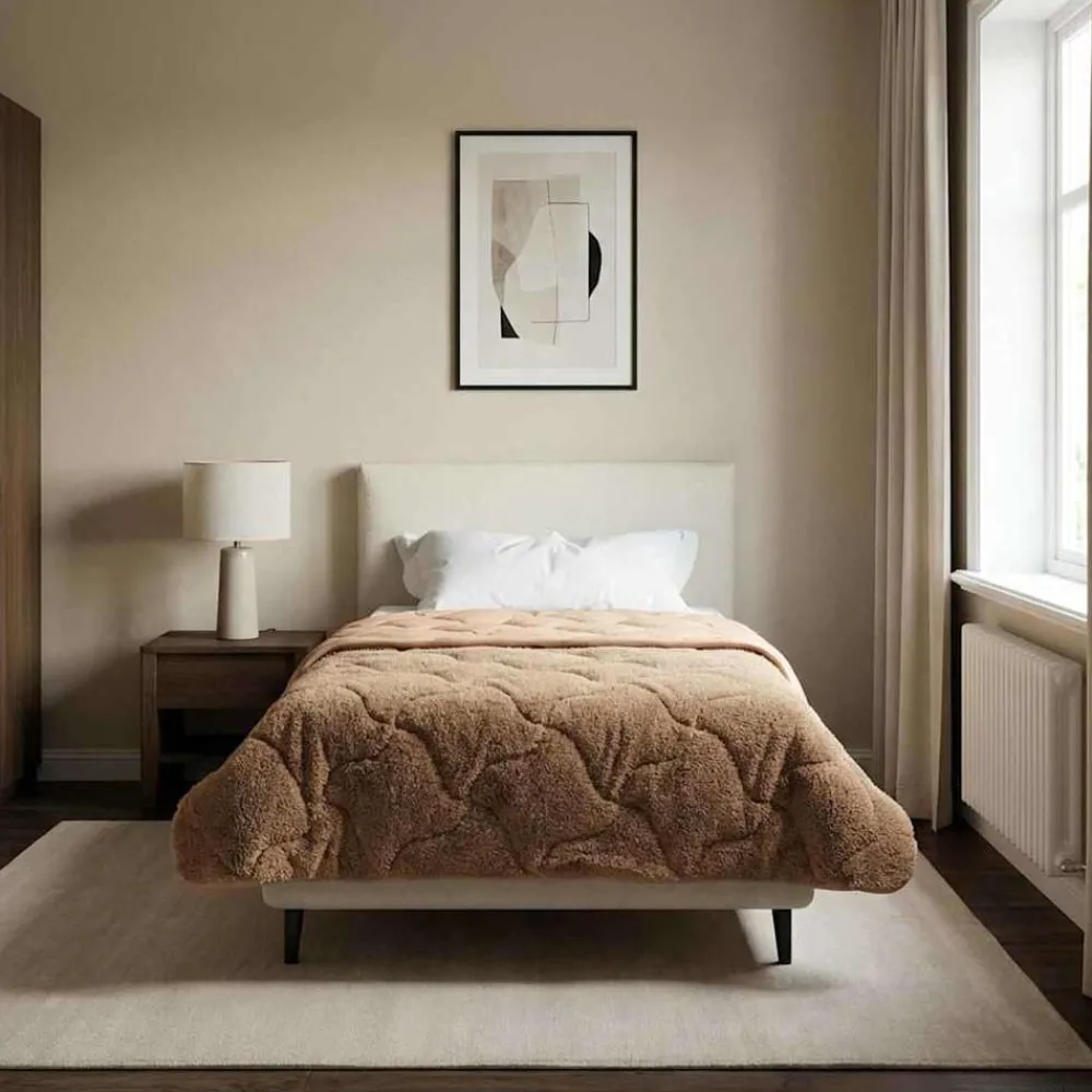 vidaXL Duvet d'hiver 135 x 200 cm Microfibre et polaire Teddy