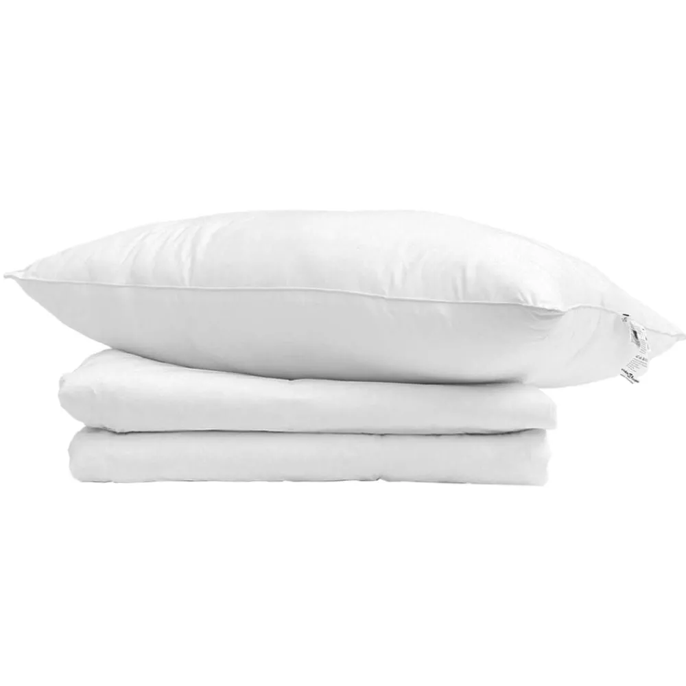 vidaXL Duvet d'été simple avec oreiller 2 pcs Blanc Plume de canard