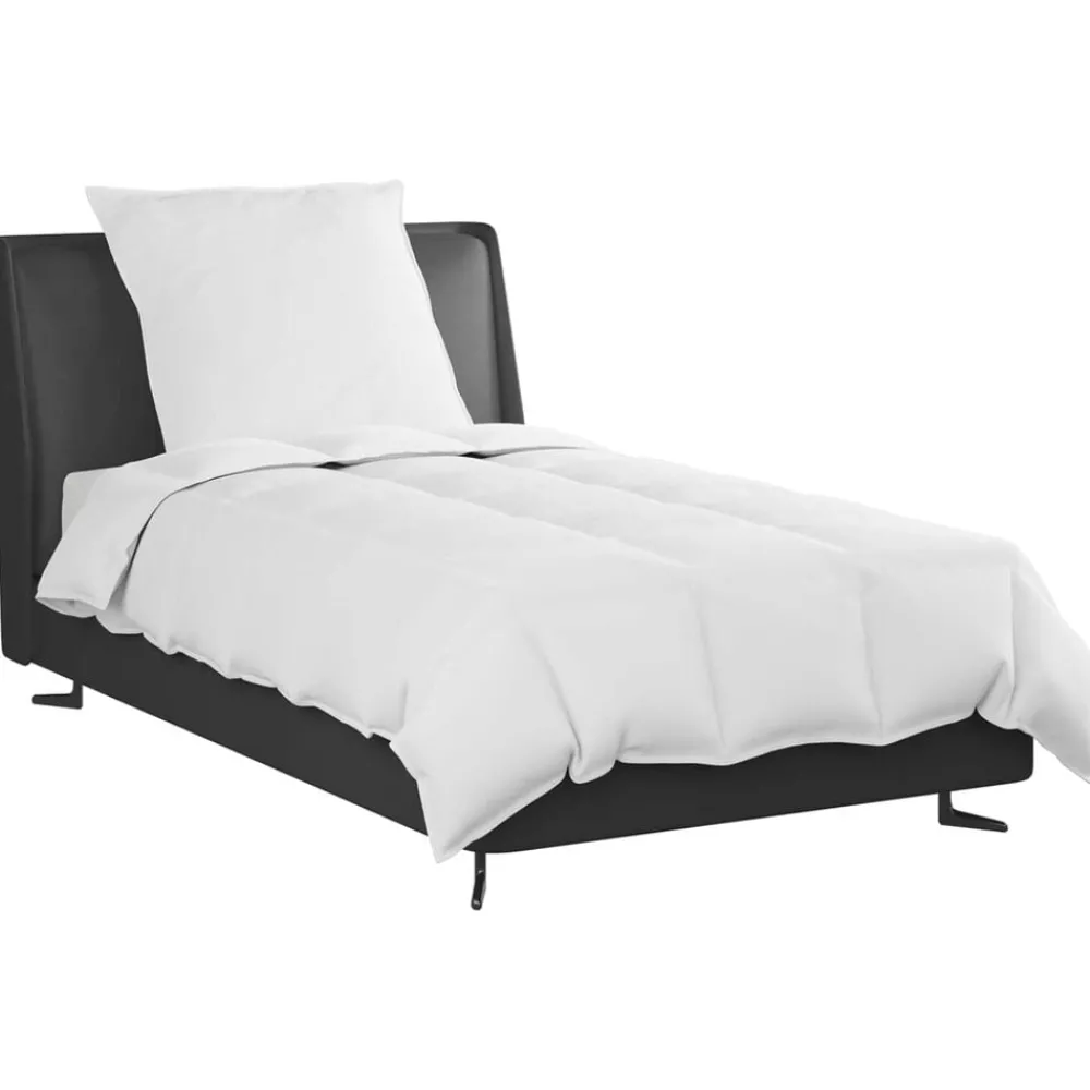 vidaXL Duvet d'été simple avec oreiller 2 pcs Blanc Plume de canard