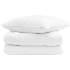 vidaXL Duvet d'été simple avec oreiller 2 pcs Blanc Plume de canard