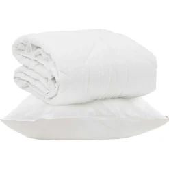 vidaXL Duvet d'été simple avec oreiller 2 pcs Blanc Microfibre