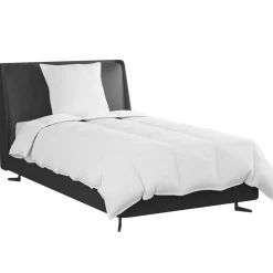 Linge-vidaXL Duvet d'été simple avec oreiller 2 pcs Blanc Plume de canard