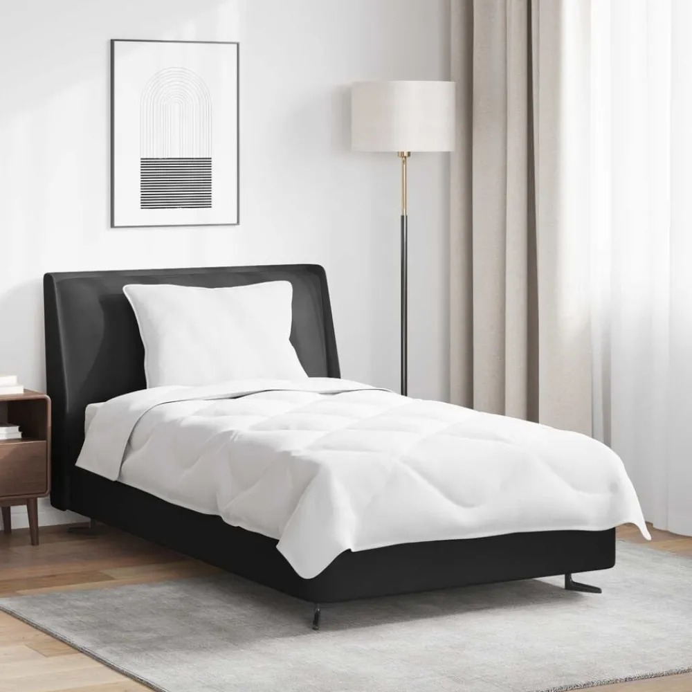 vidaXL Duvet d'été simple avec oreiller 2 pcs Blanc Microfibre