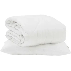 vidaXL Duvet d'été simple avec oreiller 2 pcs Blanc Microfibre