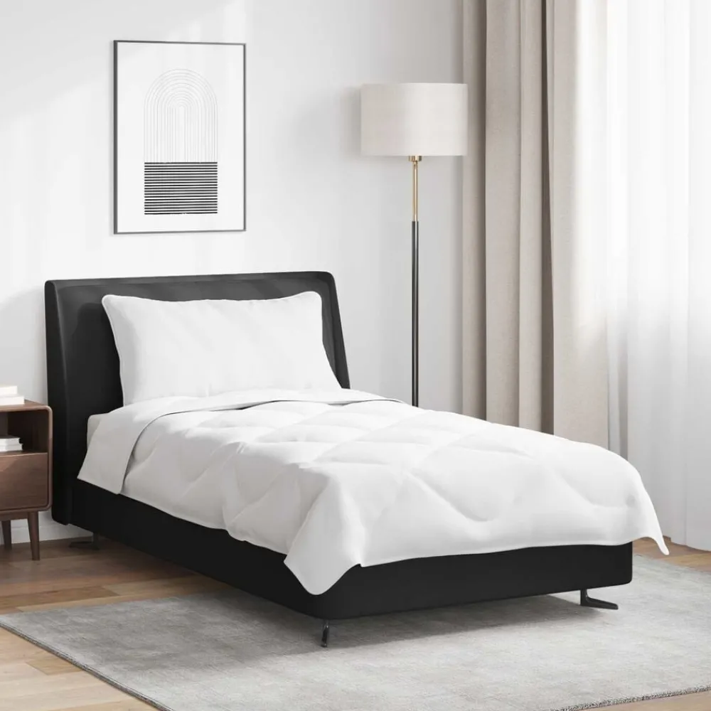 vidaXL Duvet d'été simple avec oreiller 2 pcs Blanc Microfibre