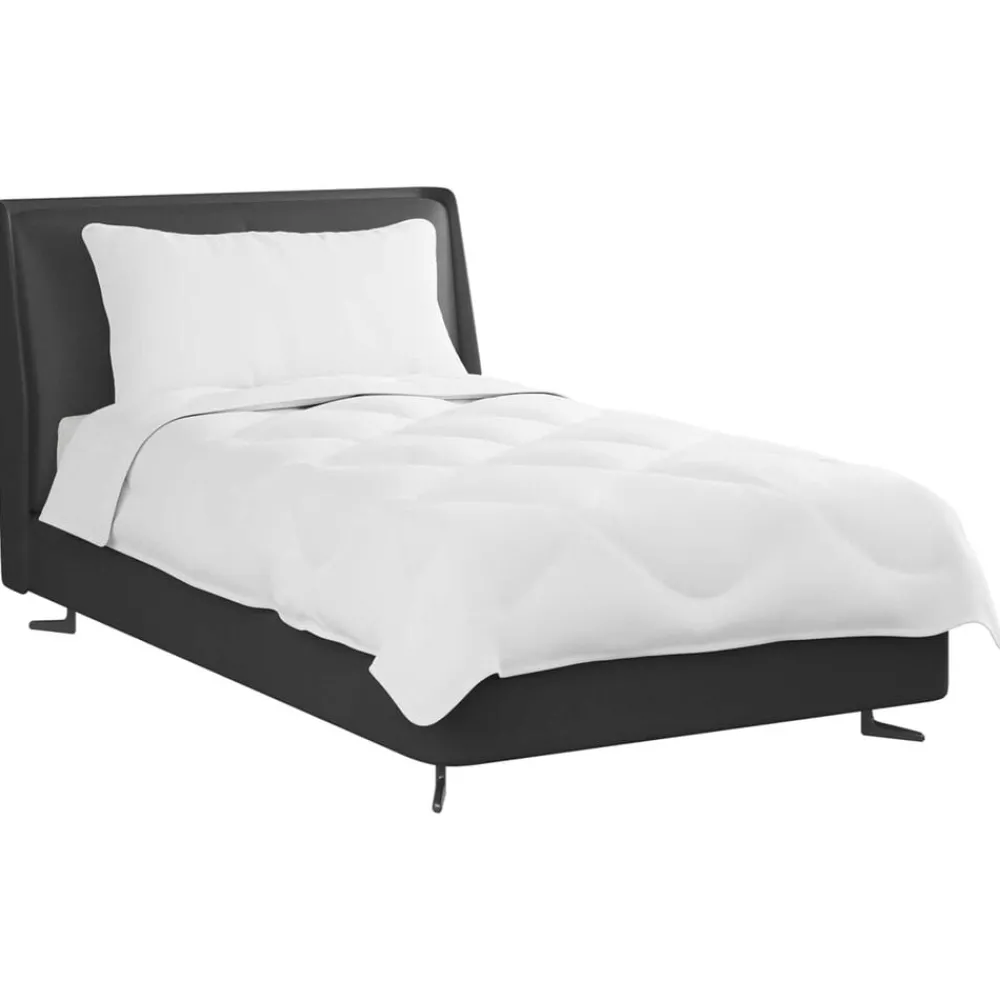 Linge-vidaXL Duvet d'été simple avec oreiller 2 pcs Blanc Microfibre