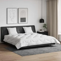 vidaXL Duvet d'été simple avec oreiller 3 pcs Blanc Microfibre