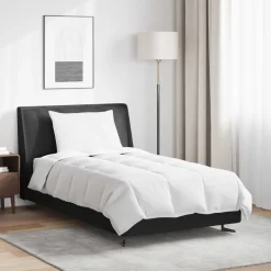 vidaXL Duvet d'été simple avec oreiller 2 pcs Blanc Plume de canard