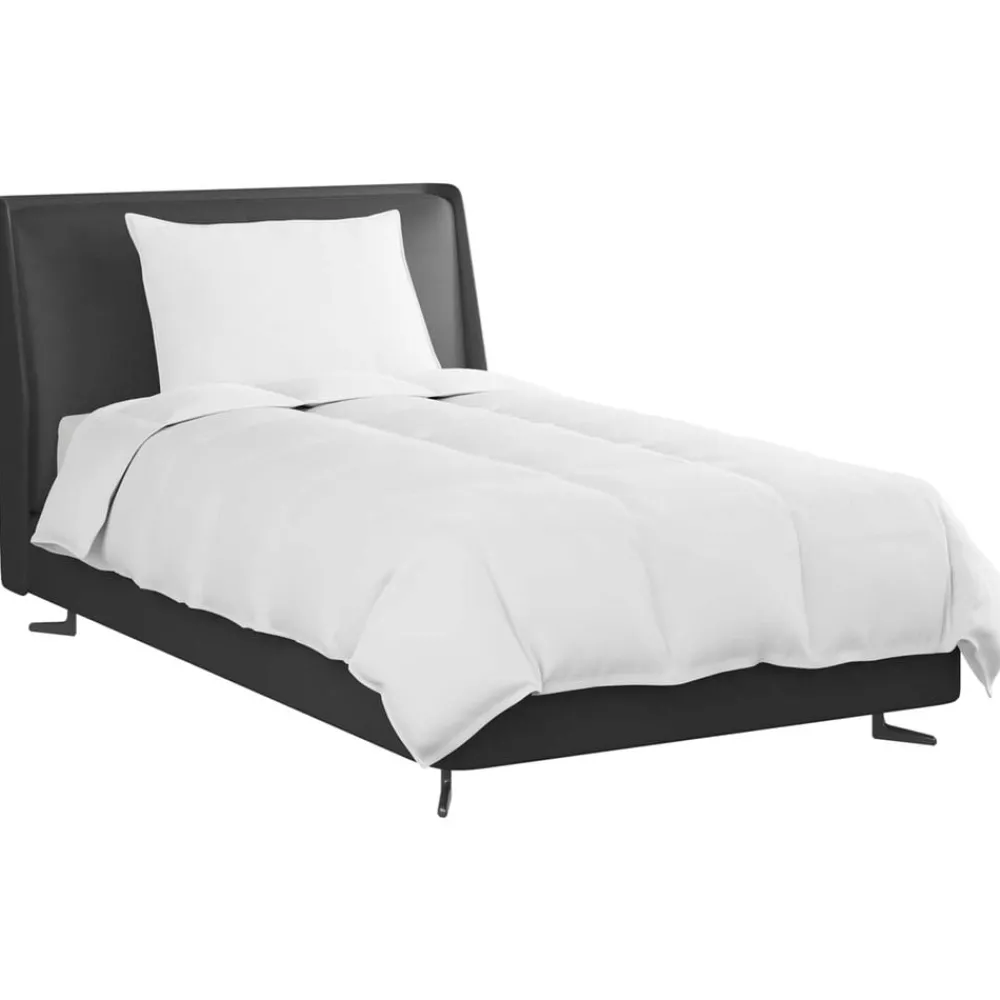 vidaXL Duvet d'été simple avec oreiller 2 pcs Blanc Plume de canard