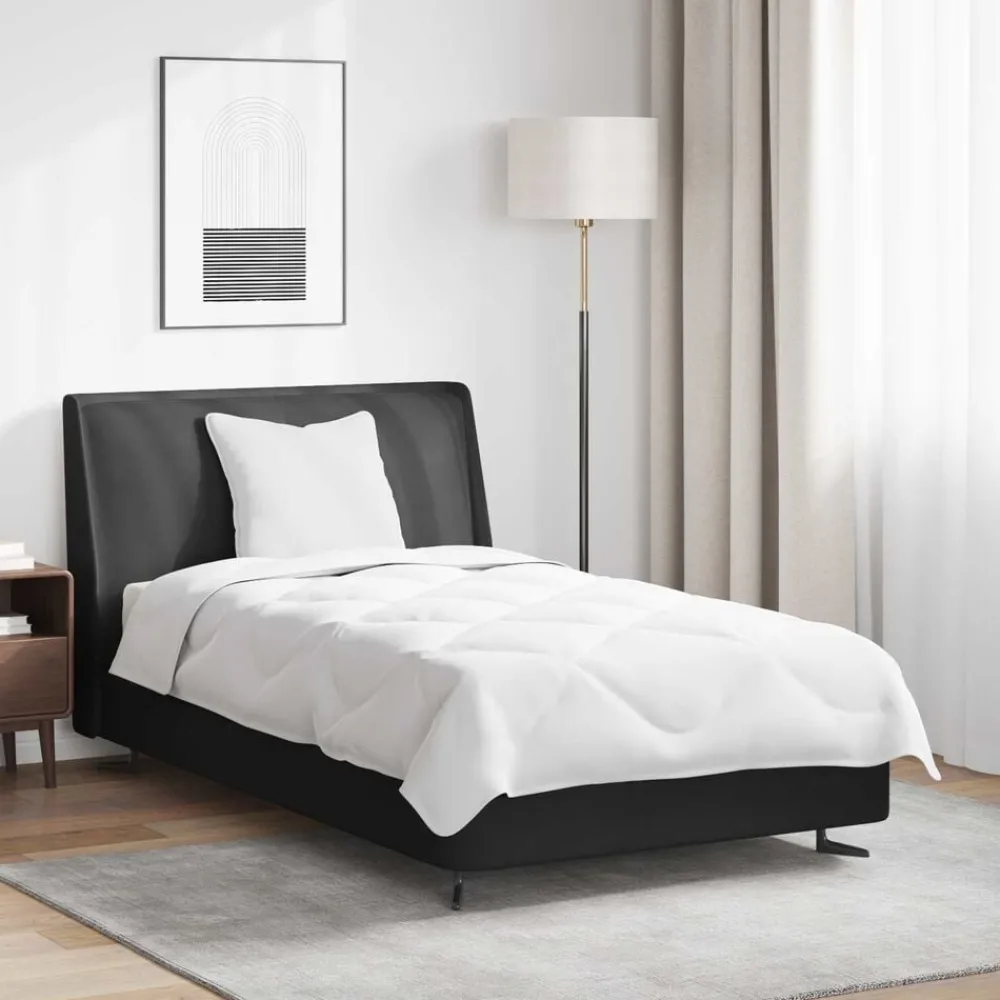 Linge-vidaXL Duvet d'été simple avec oreiller 2 pcs Blanc Microfibre