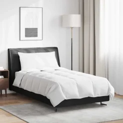 vidaXL Duvet d'été simple avec oreiller 2 pcs Blanc Plume de canard