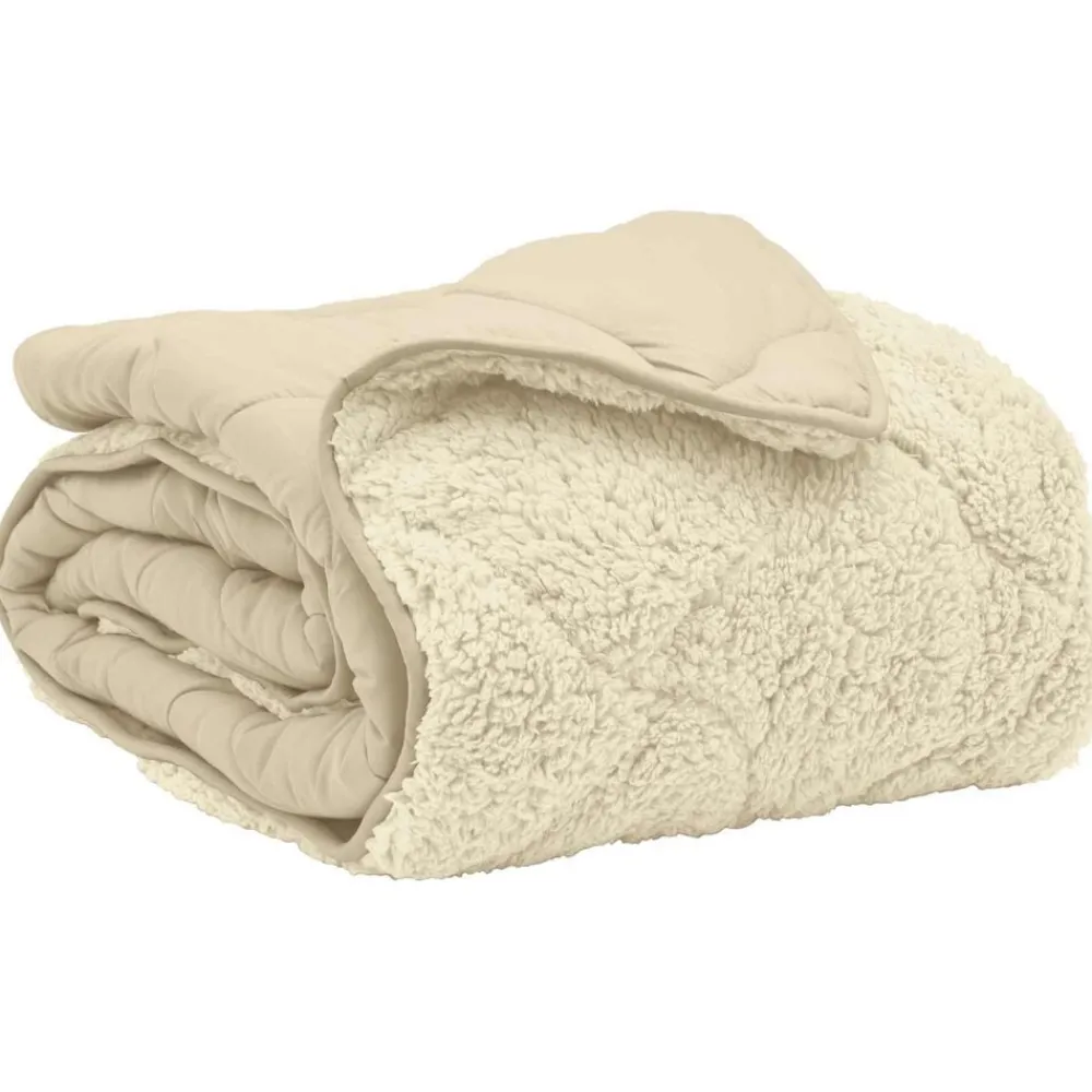 Linge-vidaXL Duvet d'été simple Matelassé Crème 135 x 200 cm Crème