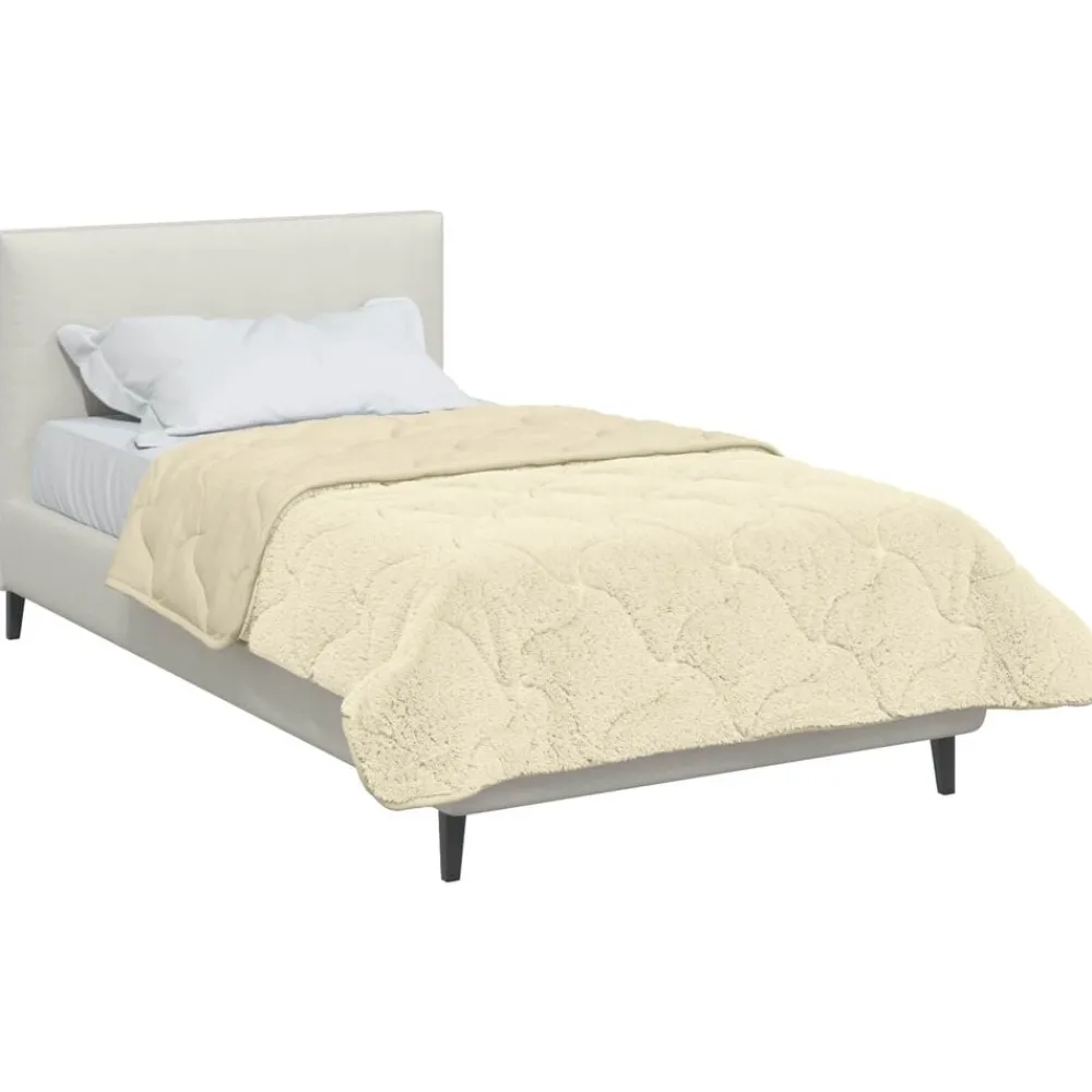 Linge-vidaXL Duvet d'été simple Matelassé Crème 135 x 200 cm Crème