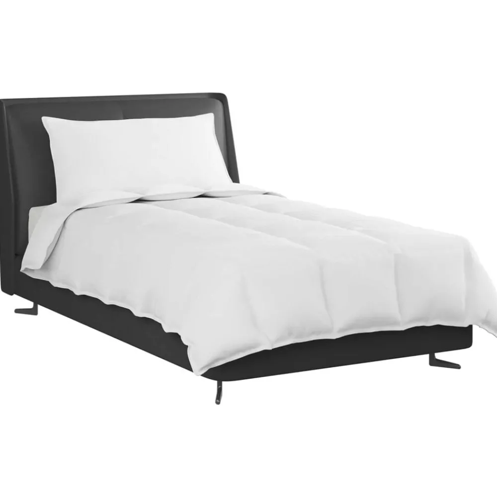 vidaXL Duvet 2-en-1 avec oreiller 2 pcs Blanc Plume de canard
