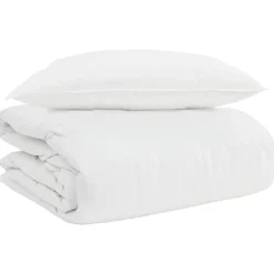 vidaXL Duvet 2-en-1 avec oreiller 2 pcs Blanc Plume de canard