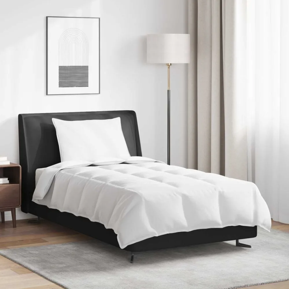 vidaXL Duvet 2-en-1 avec oreiller 2 pcs Blanc Plume de canard