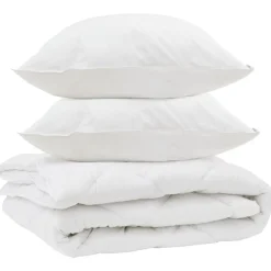 vidaXL Duvet toutes saisons avec oreiller 3 pcs Blanc Microfibre