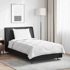 Linge-vidaXL Duvet toutes saisons avec oreiller 2 pcs Blanc Microfibre