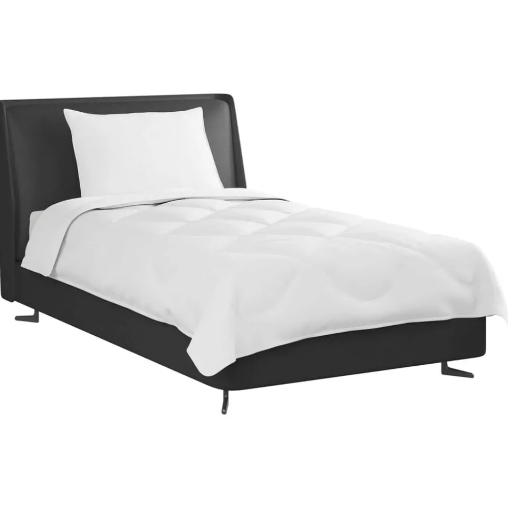 Linge-vidaXL Duvet toutes saisons avec oreiller 2 pcs Blanc Microfibre