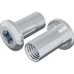 vidaXL Ecrou de verrouillage 2 pcs Nickel M6 x 15 mm Acier