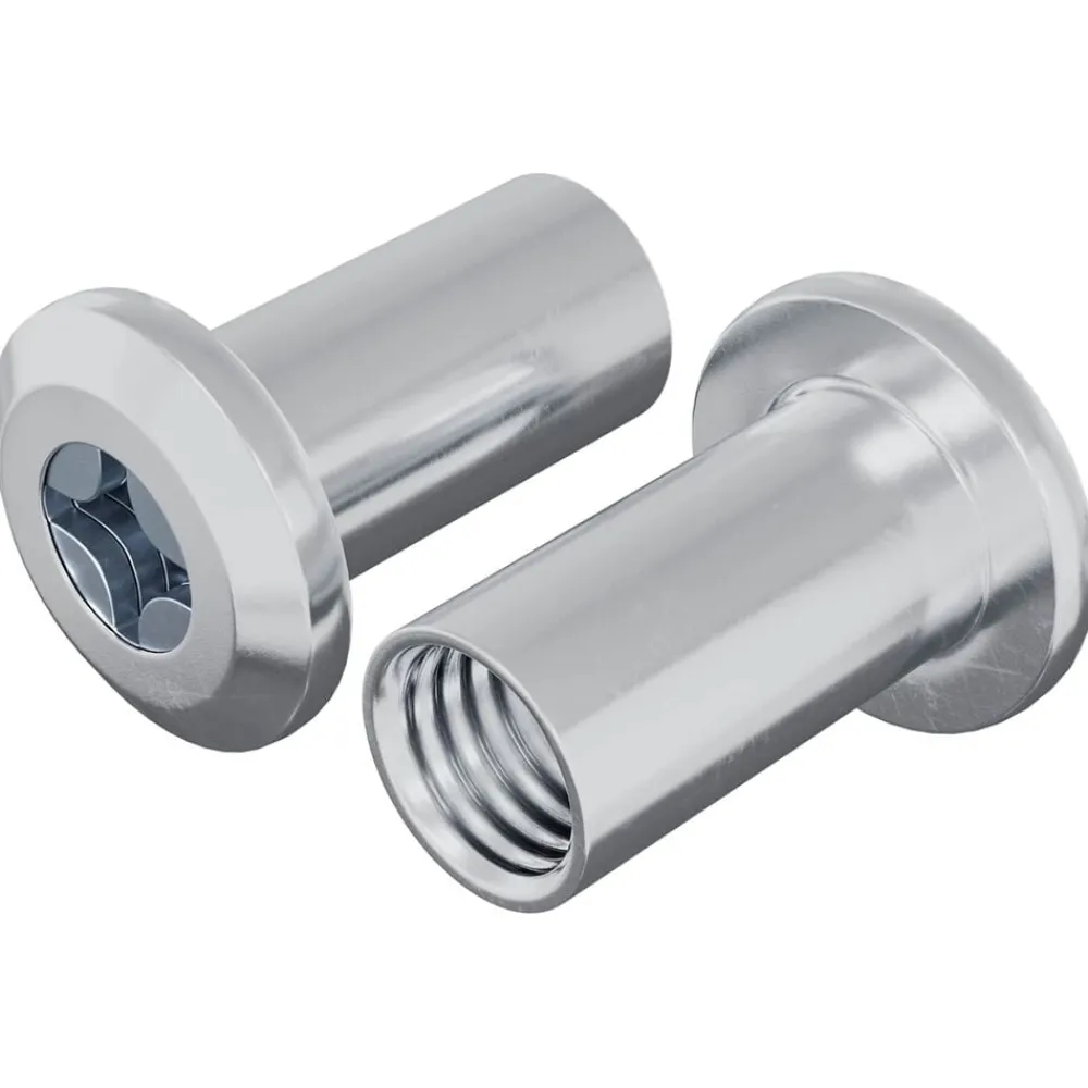 vidaXL Ecrou de verrouillage 2 pcs Nickel M6 x 15 mm Acier