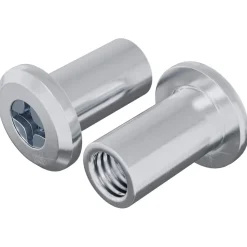 vidaXL Ecrou de verrouillage 2 pcs Argenté M6 x 15 mm Acier