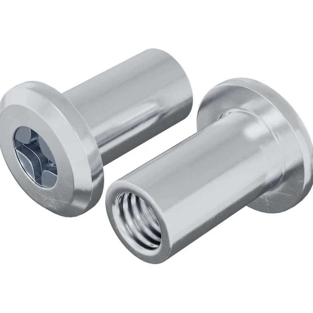 vidaXL Ecrou de verrouillage 2 pcs Argenté M6 x 15 mm Acier