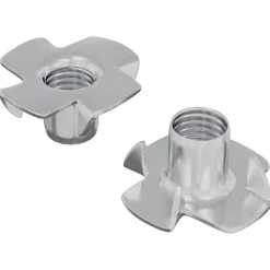 Accessoires De Quincaillerie-vidaXL Ecrou en T à dents 2 pcs Argenté M6 mm Acier