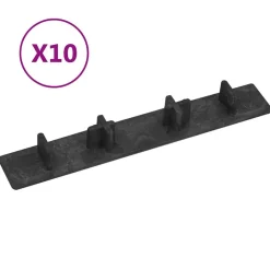 Matériaux De Construction-vidaXL Embouts de terrasse 10 pcs Plastique Noir