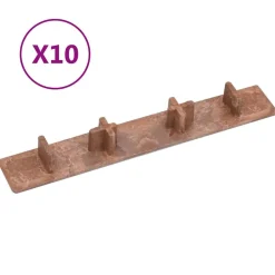 Matériaux De Construction-vidaXL Embouts de terrasse 10 pcs Plastique Marron