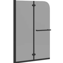 Plomberie-vidaXL Enceinte de Douche Noir 120 x 140 cm Verre ESG et aluminium