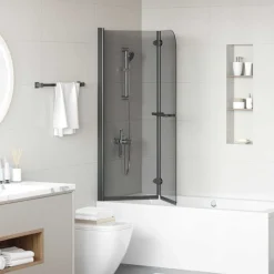 Plomberie-vidaXL Enceinte de Douche Noir 120 x 140 cm Verre ESG et aluminium