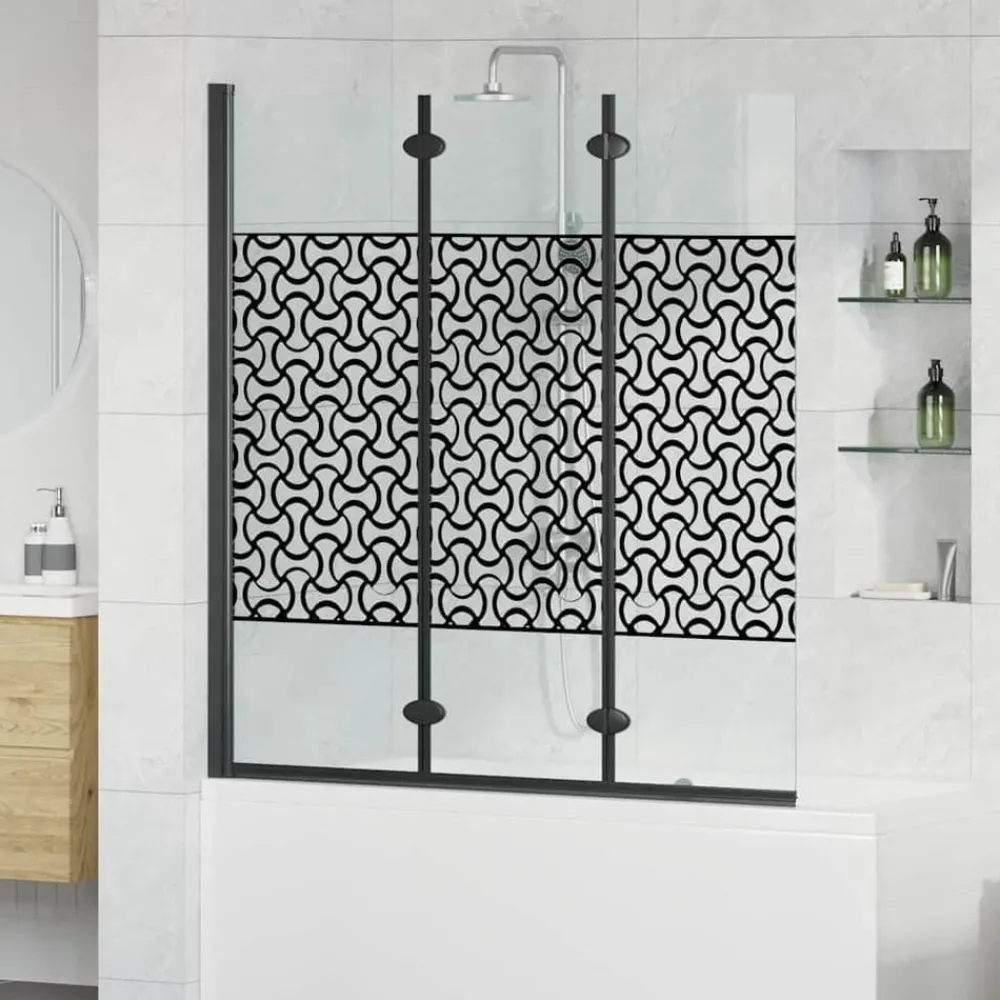 vidaXL Enceinte de Douche Noir et Transparent 130 x 130 cm
