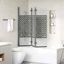 vidaXL Enceinte de Douche Noir et Transparent 130 x 130 cm