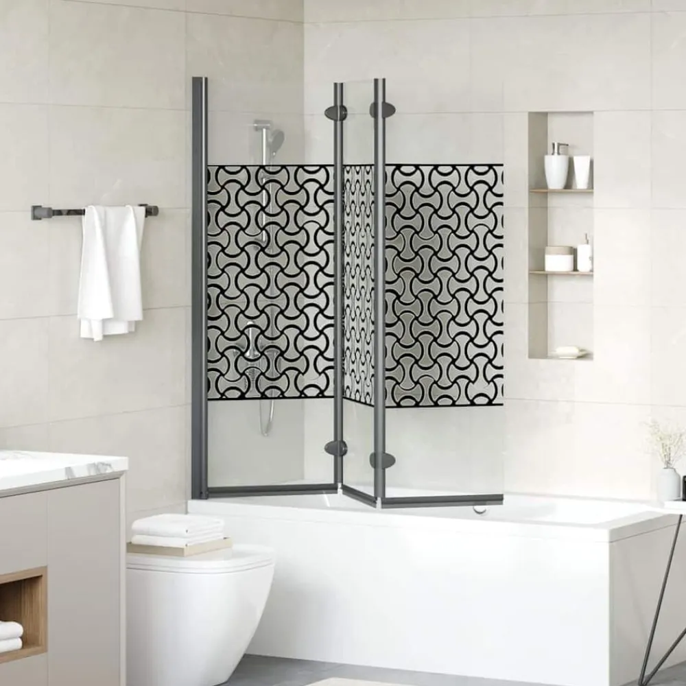 vidaXL Enceinte de Douche Noir et Transparent 130 x 130 cm