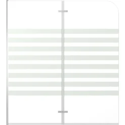 vidaXL Enclos de bain 120x140 cm Verre trempé Rayures