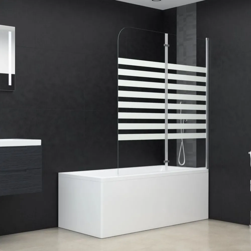 vidaXL Enclos de bain 120x140 cm Verre trempé Rayures