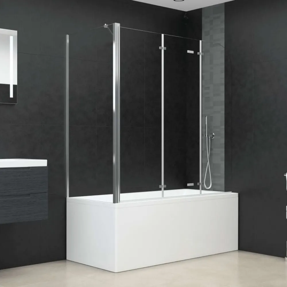 Plomberie-vidaXL Enclos de bain 120x69x130 cm Verre trempé Transparent