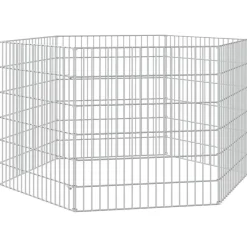 Articles Pour Animaux De Compagnie-vidaXL Enclos pour animaux en liberté 6 panneaux 54x60cm fer galvanisé
