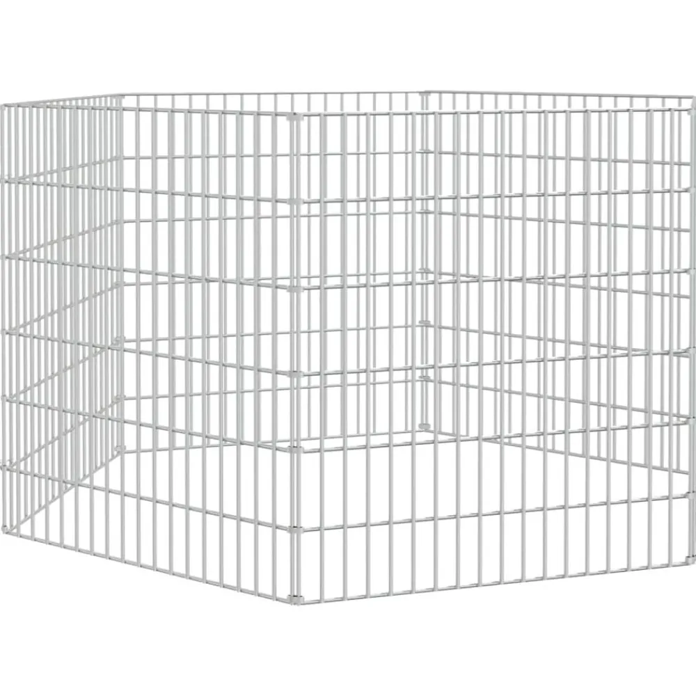 Articles Pour Animaux De Compagnie-vidaXL Enclos pour animaux en liberté 6 panneaux 54x60cm fer galvanisé