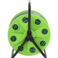 vidaXL Enrouleur de tuyau vert sur pied avec tuyau de 20 m PVC