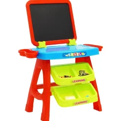 Jouets-vidaXL Ensemble 3 en 1 de chevalet et bureau d'apprentissage enfant