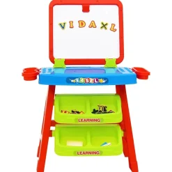 Jouets-vidaXL Ensemble 3 en 1 de chevalet et bureau d'apprentissage enfant