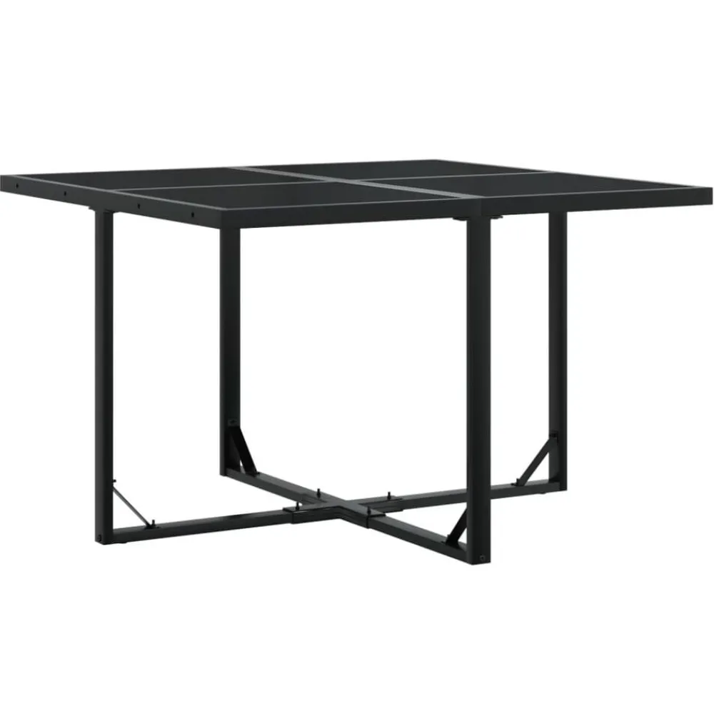 vidaXL Ensemble à manger de jardin 9pcs coussins noir résine tressée