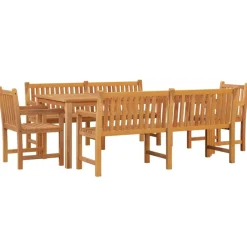 Mobilier De Jardin-vidaXL Ensemble à manger de jardin 5pcs Bois de teck massif